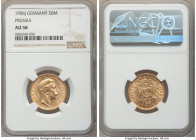 Prussia. Wilhelm II gold 20 Mark 1906-J AU58 NGC, Hamburg mint, KM521. AGW 0.2305 oz. 

HID09801242017

© 2020 Heritage Auctions | All Rights Rese...
