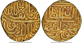 Sultans of Gujarat. Nasir al-Din Mahmud III (AH 944-691 / AD 1537-1553) gold Tanka AH 953 (AD 1546/1547) AU58 NGC, No mint, ICV-2847, cf. Zeno-190659 ...