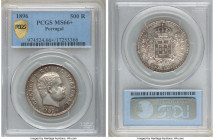 Carlos I 500 Reis 1896 MS66+ PCGS, Lisbon mint, KM535. Graphite toning with burgundy undertones. 

HID09801242017

© 2020 Heritage Auctions | All ...