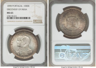 Carlos I "Discovery of India" 1000 Reis 1898 MS65 NGC, Lisbon mint, KM539. Commemorates 400th anniversary of the discovery of India. 

HID0980124201...