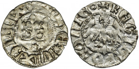 Ladislaus II Jagiello, Half groat Krakau Odmiana z literą Ƞ pod koroną. Menniczej świeżości moneta z intensywnym połyskiem. Reference: Frynas P.16.1.2...