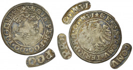 Sigismund I the Old, Groschen Thorn 1531 Bardzo ciekawy grosz toruński Zygmunta III Wazy wybity z błędami. Zamiast daty nabito ponownie COMV, na awers...
