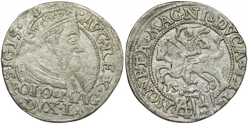 Sigismund II Augustus, Groschen Tykocin 1568 Ostatni rocznik groszy Zygmunta Aug...