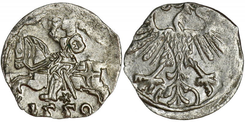Sigismund II August, Denarius Vilnius 1550 - RARE Rare date. Very nice preserved...
