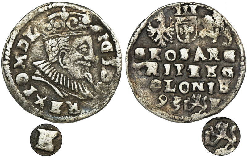 Sigismund III Vasa, 3 Groschen Lublin 1597 - VERY RARE Bardzo rzadka odmiana z h...