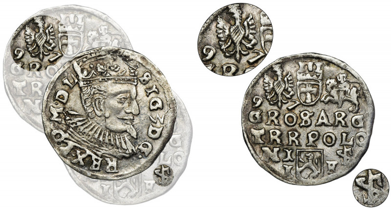 Sigismund III Vasa, 3 Groschen Lublin 1597 - VERY RARE Bardzo rzadka odmiana z w...