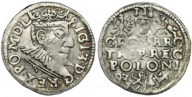 Sigismund III Vasa, 3 Groschen Posen 1593 Odmiana z wąską twarzą króla. Reference: Iger P.93.2.a
Grade: VF+ 

POLISH COINS Poland Poland 1506-1795 ...