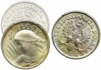 Women and ears, 1 zloty Paris 1924 - PCGS UNC DETAILS Rzadko widywana przy srebrnych monetach II RP skrętka.&nbsp; Menniczy detal, ale moneta lekko pr...