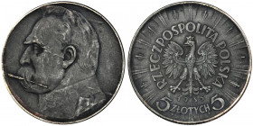 Piłsudski, 5 złotych 1935 - FAŁSZERSTWO Bardzo ciekawe fałszerstwo. Naszym zdaniem wykonane w epoce.&nbsp; 

The Second Republic Poland Polen