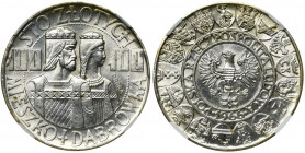 PRÓBA, 100 złotych 1966 Mieszko i Dąbrówka - NGC MS64 Menniczy stan zachowania. Reference: Parchimowicz P.349a
Grade: NGC MS64 

Poland Polen