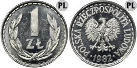 1 złoty 1982 - NGC MS64 PROOF LIKE - jak lustrzanka - Złotówka wybita świeżym stemplem z efektem lustrzanki.
Reference: Parchimowicz 213u
Grade: NGC...