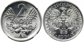 2 złote 1971 Jagody - NGC MS66 &nbsp; Piękny egzemplarz. Reference: Parchimowicz 216e
Grade: NGC MS66 2-ga nota 

PolandPoland Polen