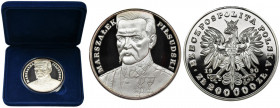 DUŻY TRYPTYK, 200.000 złotych 1990 Piłsudski - ZJAWISKOWE Oferowany egzemplarz w znakomitej kondycji. Tło doskonałe, a powierzchnia bez śladów wtórneg...