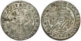 Silesia, Duchy of Münsterberg-Oels, Heinrich Wenceslaus and Carolus Friedrich, 24 Kreuzer Oels 1623 BZ Variety with the ending FRA and with abbreviate...