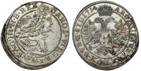 Silesia, Karl VI, 6 Kreuzer Breslau 1714 Attractive pice with a lot of mint luster. Sharp details.&nbsp;
 Atrakcyjna sztuka.&nbsp; Dobre detale i poł...