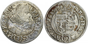 Silesia, Duchy of Glatz, Ferdinand III, 3 Kreuzer Glatz 1632 HR Variety with&nbsp;ligature HR.
 Odmiana z ligaturą HR Hansa Riegera, rytownika mennic...