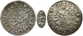 Silesia, Duchy of Liegnitz-Brieg-Wohlau, Johann Christian and Georg Rudolph, 3 Kreuzer Ohlau 1620 - UNLISTED Unlisted variety with inverted N in the i...