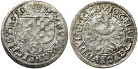 Silesia, Duchy of Liegnitz-Brieg-Wohlau, Johann Christian and Georg Rudolph, 3 Kreuzer Reichenstein 1619 Variety with arabic '1' on abbreviated date 6...