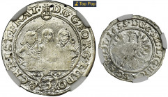 Silesia, Duchy of Liegnitz-Brieg-Wohlau, Georg III, Ludwig IV, Christian, 3 Kreuzer Brieg 1655 - NGC MS63 Desirable and liked by collectors three kreu...