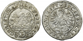 Silesia, Duchy of Liegnitz-Brieg-Wolau, Georg III, Ludwig IV, Christian, 3 Kreuzer Brieg 1657 EW Desired and liked by collectors three kreuzer of 'thr...