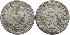 Silesia, Duchy of Neisse, Karl von Österreich, 3 Kreuzer Neisse 1619 Three kreuzer from desired Neisse mint. Variety with reverse legend ending WRA✸....