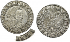 Silesia, Ferdinand III, 3 Kreuzer Breslau 1638 MI - UNLISTED Unlisted in the Ejzenhart-Miller catalog inscription D G R I.



 Nienotowana w katal...