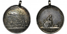 Silesia, Friedrich II, Medal from the Prussian War for a hard winter in Silesia 1739/1740 Medal autorstwa Johanna Kittela, wybity we Wrocławiu. Egzemp...