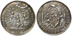 Ladislaus IV Vasa, Baptism medal Medal chrzestny wybity w Gdańsku, sygnowany IH Jan Höhn. Sebastian Dadler i obaj Höhnowie ojciec i syn mieli prawo sp...