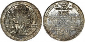 Ladislaus IV Vasa, Wedding medal 1646 Rzadki i przepięknie zachowany medal zaślubinowy Władysława IV Wazy z Ludwiką Marią, autorstwa jednego z najznak...