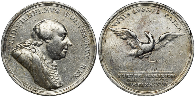 Brandenburg-Prussia, Friedrich Wilhelm II, Medal 1793 - RARE Medal by Abrahamson...