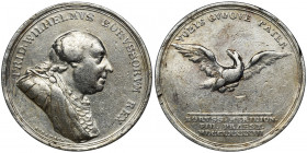 Brandenburg-Prussia, Friedrich Wilhelm II, Medal 1793 - RARE Medal by Abrahamson, signed ABRAHAMSON, minted in 1793, to commemorate the homage paid by...
