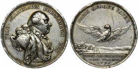 Brandenburg-Prussia, Friedrich Wilhelm II, Medal 1796 Medal by Loos, minted in memory of the tribute paid to the Prussian king by Polish provinces aft...
