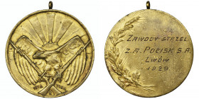 II RP, Medal za zawody strzeleckie Lwów 1929 Medal za zawody strzeleckie w rocznicę 10-lecia Polowych Drużyn Sokolich 1918-1928, wręczony rok później ...