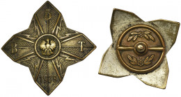 II RP, Odznaka 5 Batalionu Telegraficznego z Krakowa Odznaka zatwierdzona przez Ministra Spraw Wojskowych w 1931 roku. Jej wykonanie przypisywane jest...
