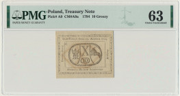 10 groszy 1794 - PMG 63 Pięknie zachowany egzemplarz.&nbsp; 
Reference: Miłczak A9a
Grade: PMG 63 

POLAND POLEN Poland Polen