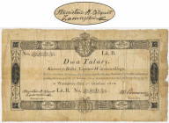 2 talary 1810, komisarz H. Ordynat Zamojski, bez stempla - RZADKI Wielokrotnie rzadsza, ceniona odmiana bez stempla na stronie odwrotnej. Podpis komis...
