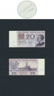 20 złotych 1965 - KH - wydruk z autografem Andrzeja Heidricha Oryginalna karta z wystawy pieniądza papierowego z naklejonymi wysokiej jakości wydrukam...
