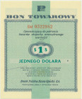 Pewex, 1 dolar 1960 - Dd - z klauzulą - Odmiana z klauzulą na rewersie.&nbsp; Wyśmienicie zachowany egzemplarz.&nbsp; Rzadki w tym stanie zachowania.&...