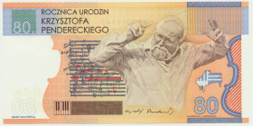 PWPW, 80. rocznica urodzin Krzysztofa Pendereckiego (2013) - KP - Emisyjny stan zachowania. Reference: Parchimowicz 29
Grade: UNC 

POLAND POLEN PW...