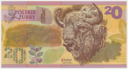PWPW, 20 złotych (2019) - HC - Polskie żubry - hybryda polimeru Rzadki wariant.&nbsp; Emisyjny stan zachowania. Reference: Parchimowicz 41
Grade: UNC...