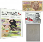 Zestaw PWPW, Żubry + Znaczek Piłsudski + Papier ze znakiem wodnym + Magazyn Człowiek i Dokumenty w języku ang. Bardzo ciekawy komplet.&nbsp; Banknoty ...