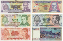 Zestaw, banknoty zagraniczne drukowane przez PWPW 2016 (6 szt.) Obiegowe banknoty wykonane przez PWPW dla zagranicznych emitentów.&nbsp;

Grade: UNC...