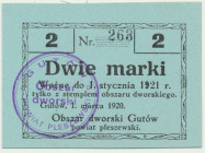 Gutów, 2 marki 1921 Reference: Podczaski P-044.3.d
Grade: UNC 

NOTGELDS | Emergency Paper Money Poland Polen | Polish language