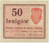 Kartuzy, 50 fenigów 1920 Reference: Podczaski W-022.1
Grade: VF 

NOTGELDS | Emergency Paper Money Poland Polen | Polish language