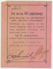 Noworadomsk, 50 kopiejek 1914 - RZADKI Bon skasowany przez odręczny napis na rewersie. Cena amatorska w Podczaskim.&nbsp; Reference: R-260.2.b
Grade:...