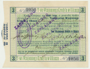 Olkusz, 3 ruble 1914 - RZADKI Reference: Podczaski R-272.C.2.b
Grade: XF+ 

NOTGELDS | Emergency Paper Money Poland Polen | Polish language