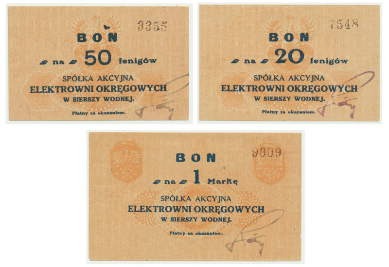 Siersza Wodna, komplet nominałów (3szt.) Reference: Podczaski G-321.B
Grade: AU...