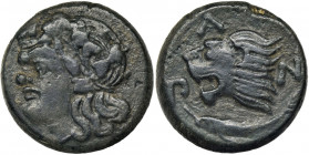 Greece, Cimmerian Bosporos, Pantikapaion, AE20 Cimmerian Bosporos Pantikapaion, AE20 310-304 BC
 Obverse: head of satyr left Reverse: head of lion le...