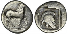Greece, Macedonia, Alexander I, Tetrobol Greece

Macedonia, Alexander I (498-454 BC), Tetrobol 476-460 BC

Obverse: horse facing right

Reverse:...