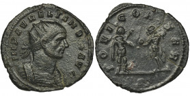 Roman Imperial, Aurelian, Antoninianus Roman Imperial

Aurelian (270–275), Antoninianus, Siscia mint

Obverse: radiate bust right

IMP AVRELIANV...